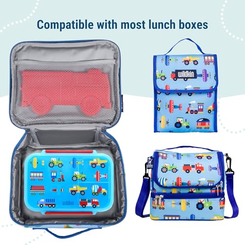 Wildkin Kids Ice Packs (4 Pack) – Slim, Reusable, Keeps Lunch Cool for School/Travel - Fire Truck - color: Fire Truck