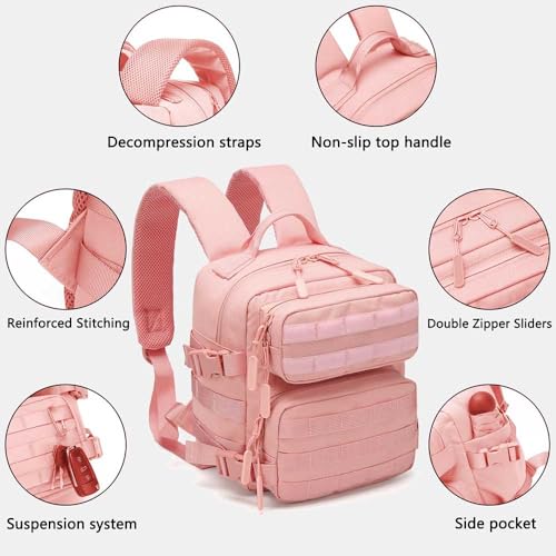 9L/20L Mini Backpack for Men and Women, Small Backpack for Gym Hiking Travel Sports Running - color: 9l-pink