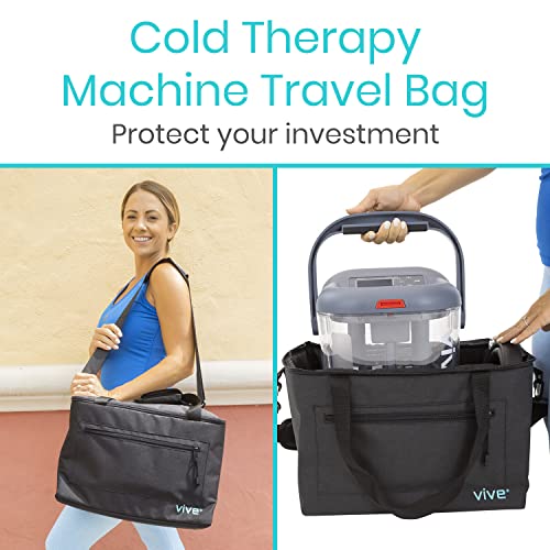 Vive Travel Bag for Ice Therapy Machine - Fits Polar Active, Ossur Cold - color: Black