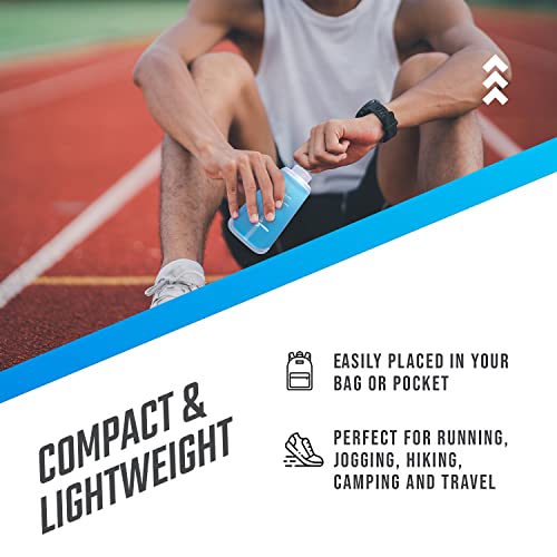 Flexible Collapsible Water Bottle (2-Pack) | 5oz, BPA/PVC Free, Ideal for Hydration Packs, Running, Hiking & Travel - size: 5oz-Two Pack