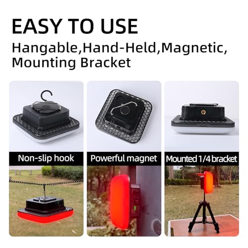 40W Red Camp Light with Magnet&Hanging for Tent & Canopy（Upgraded Cooling） - size: 40W