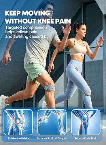 Silicone Patellar Tendon Support Strap 2 Pack, Adjustable Patella Knee Strap for Pain Relief, Non-Slip Patella Band for Men & Women, Jumper's Knee, Osgood Schlatter, Running & Squats Grey - color: Grey-001