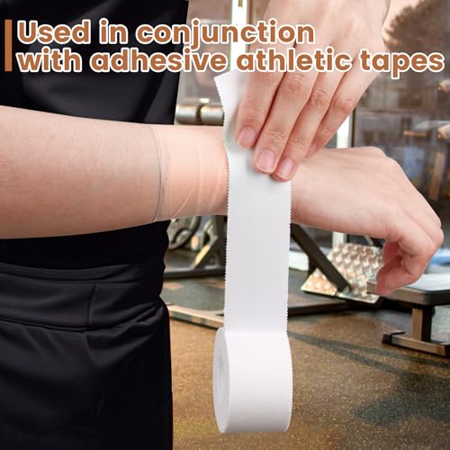9 Pack Skin Color 2.76in x 11yd Pre Wrap Tape, 8 Pack White Athletic Tapes