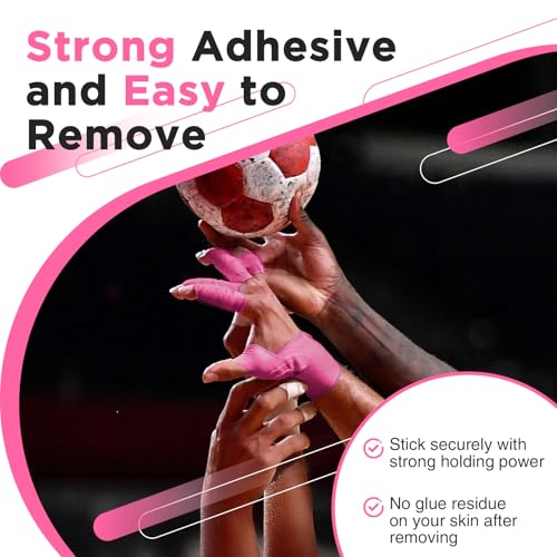 OK TAPE Athletic Sports Tape 4 Packs 32.8ft Per Roll Pink Strong Adhesion - color: Pink, size: 1.5" x 11yards - 4 Rolls