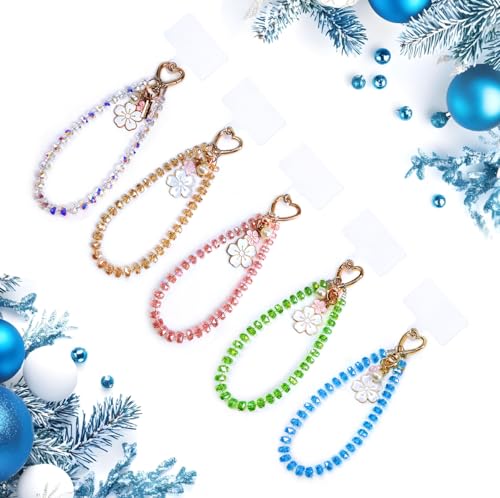 C.J.M.K Beaded Phone Wristband, Lanyard Chain - color: 03-green