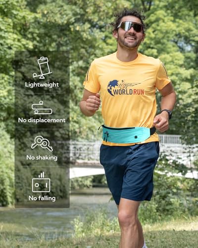 WATERFLY Running Belt Fanny Pack:Phone Holder Belt for Men Women - color: Mint Green