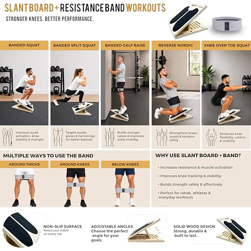 3 in 1 Slant Board & 180°/360° Balance Board, (400LBS) Capacity