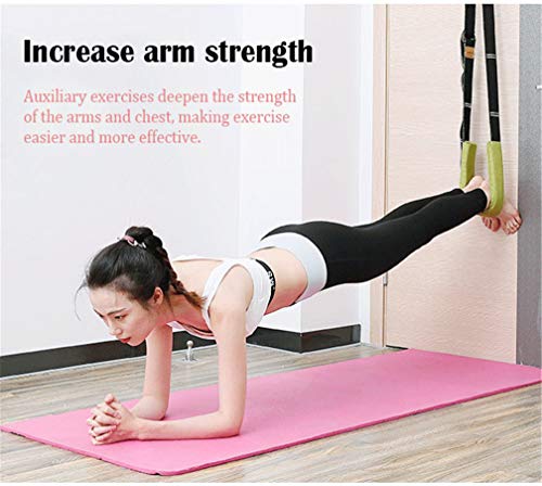 Back bend Assist Trainer - Improve Back and Waist Flexibility, Door Flexibility Stretching Strap, Home equipment for Ballet, Dance, Yoga, Gymnastics, Cheerleading, Splits - color: green