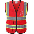 Hi Vis Reflective Safety Vest for Men Women,EK175,Red,L - color: Red, size: Large