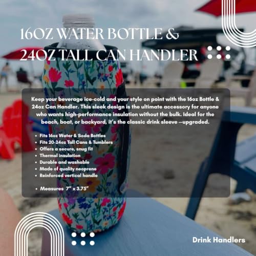 Drink Handlers 16oz-24oz Water Bottle and Soda Bottle Handler - Retro Checkerboard