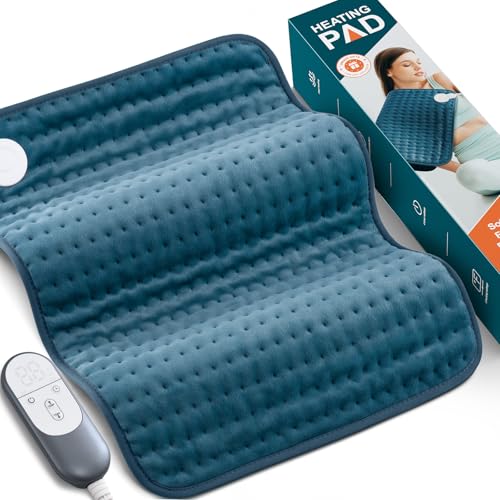 VALGELUIK Heating Pad for Back Pain Relief, 16"x24" Electric Heat Pad Gifts - color: Legion Blue, size: 16 Inch x 24 Inch