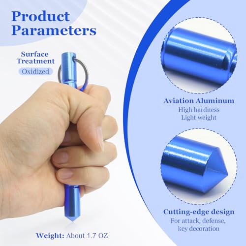 Self Defense Keychain for Women - Emergency Glass Breaker, Personal Security Tool & Safety Keychain Set (Silver, Blue, Black)