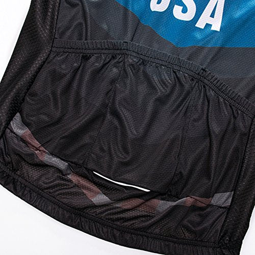 Men's USA Cycling Jersey Short Sleeve Biking Shirts Breathable with Pockets - color: Cycling, size: X-Large