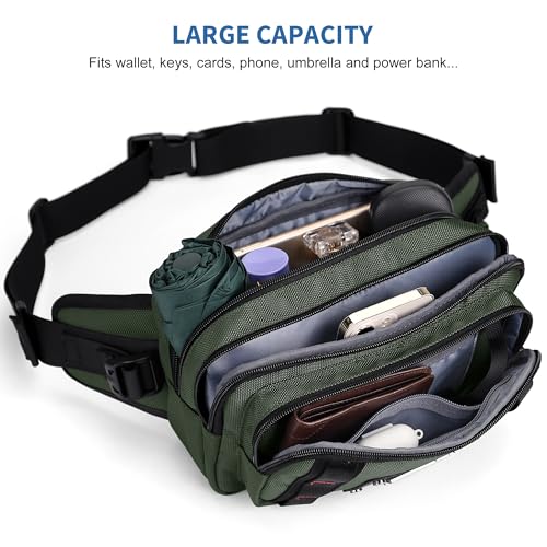 WITZMAN Fanny Pack for Men Waist Bag Casual Belt Bag