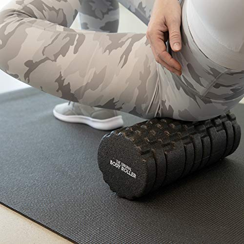 The Original Body Roller - High Density Foam Roller Massager for Deep Tissue Massage of the Back and Leg Muscles - Self Myofascial Release of Painful Trigger Point Muscle Adhesions (Black) - color: Black