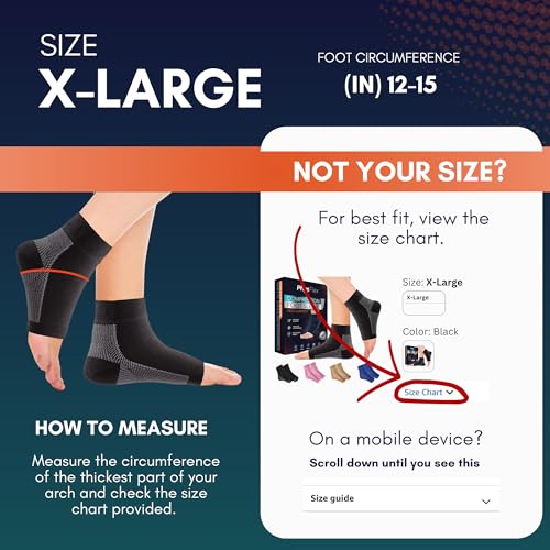 Ankle Brace Socks - Ankle Compression Sleeve - Foot Brace for Women & Men - color: Blue, size: X-Large