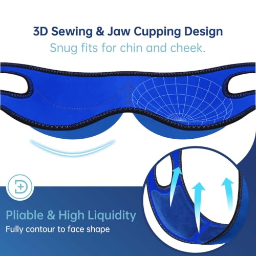Wisdom Teeth Ice Pack Head Wrap Jaw Face Ice Pack with 4 Gel Packs - color: Royal Blue #2