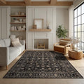 Ruaruarug Washable Area Rug 5×7 for Living Room, Ultra Soft, Black Gold - color: Black Gold, size: 5' x 7' (Rectangular)