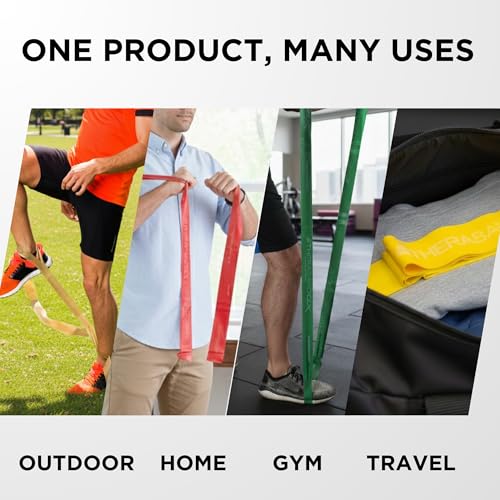 THERABAND CLX Resistance Band with Loops, 5-Foot Band - color: Level 5 / Special Heavy - Black
