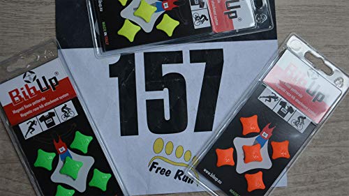 Magnetic RaceBib Fixing System - color: Green Fluo, size: Small