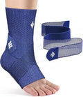 NEENCA Compression Ankle Sleeve with Removable Figure-8 Strap - color: Blue, size: X-Large