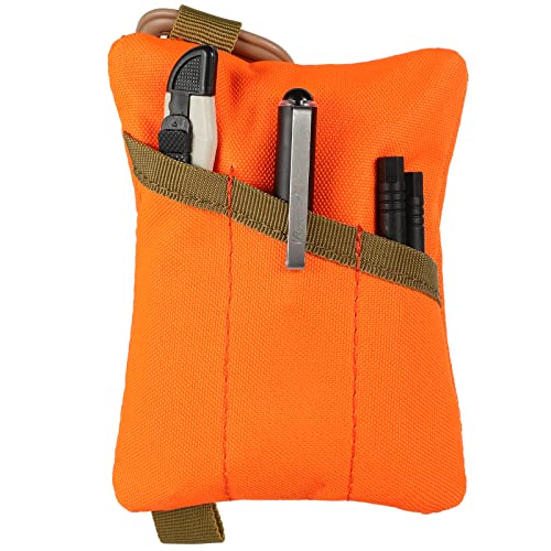 FRTKK 2 Pack Tactical Compact EDC Pouches Military Molle Utility Pouch Accessories Organizer Pouch Coin Purse Keychain Pocket Credit Card Holder Waist Pack - color: Orange 3