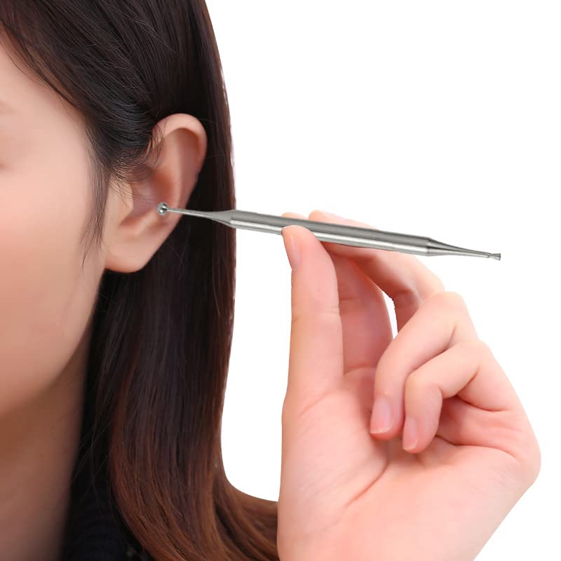 Manual Acupuncture Pen, BetterJonny Stainless Steel Body Point Probe PenFacial Reflexology Tools Ear Point Probe Tip Acupressure Double Head Massage Pen for Body Massage Tool