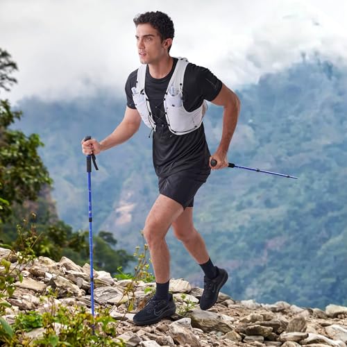 Running Hydration Vest 5L, Running Backpack with 2x500ml Soft Flask - color: White, size: Medium