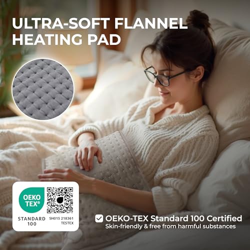 Heating Pad for Back, Shoulders and Neck, Gray, 23.6 x 11.8 in - color: Grey, size: 23.6 x 11.8 Inch