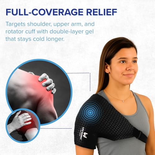 Shoulder Ice Gel Pack, Reusable, Injury, Cold, Soft, Flexible