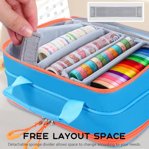 Washi Tape Organizer Box Washi Tape Roll Tape Storage Bag with Compartments