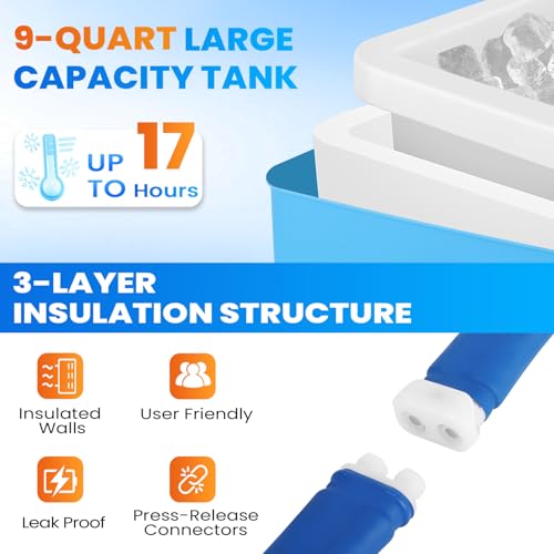 Ice Machine for Knee After Surgery | Wireless Remote & Power-Saving Mode & Adjustable Timer & LED Screen, Joint Ankle Elbow Replacement Cold Therapy Compression Pad, Cryotherapy Pain Relief
