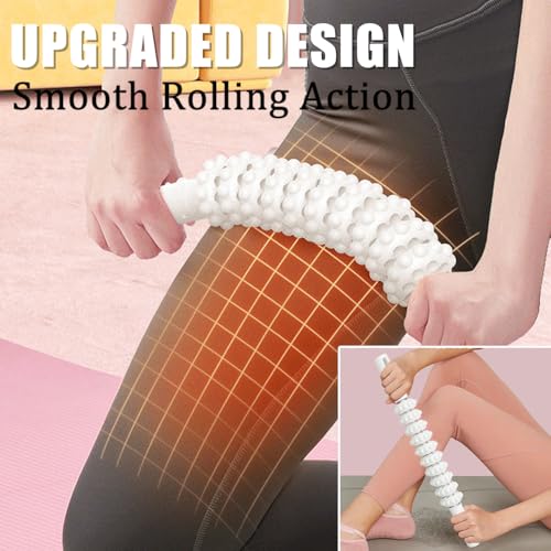 Ouliget Fascia Muscle Roller Flexible Massage Stick,Lymphatic Drainage Massager Handheld,Trigger Point Leg Back Pain Massager Tools for Tightness, Soothing Cramp,Relieve Muscle Stress
