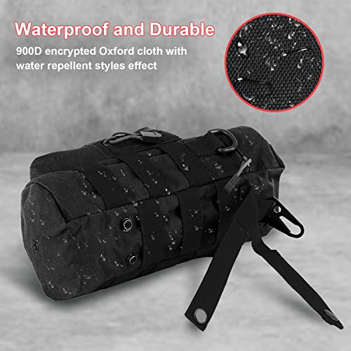 MOLLE Water Bottle Holder for Backpack, Tactical Bottle Pouch Carrier for Travel Hiking Cycling with Metal Hook