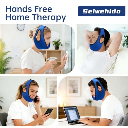 Wisdom Teeth Ice Pack Head Wrap Jaw Face Ice Pack with 4 Gel Packs - color: Royal Blue #2