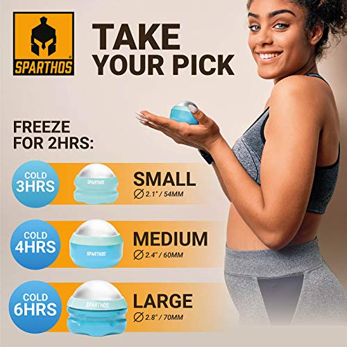 Sparthos Cold Ice Massage Roller Ball, Cryosphere Massager -Mint/Blue-60mm - color: Electric Blue, style: 60mm (Pack of 1)