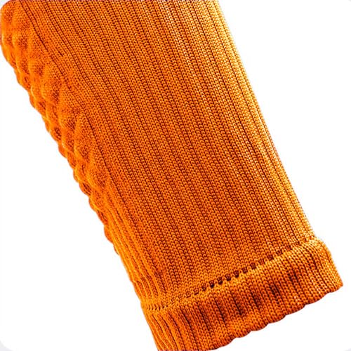COUVER Unisex Long Leg Compression Sleeves - color: Orange - Overknee, size: Large