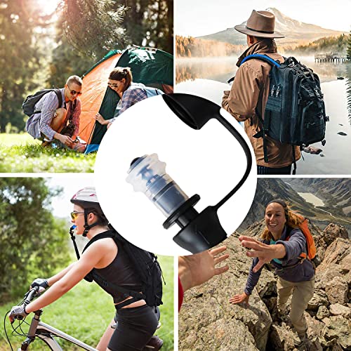 Hydration Bladder Bite Valve Replacement Mouthpiece Fit for Any Water Backpack and Most Brands, with Manual Switch Valve - color: 2 Pack 90 degree black