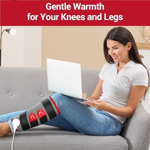 Comfytemp Leg Heating Pad, Wearable Heat Wrap for Knee/Thighs/Calf (S/M) - size: Small