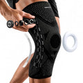 Knee Brace with Dial Adjustment, Adjustable Compression Knee Support with Patella Gel Pad & Side Stabilizers, Running Knee Brace Joint Pain Relief Brace for Workout, Arthritis, Meniscus Support, Complete Joint Support Kit Includes Wrist Wrap (XXL,Left) -