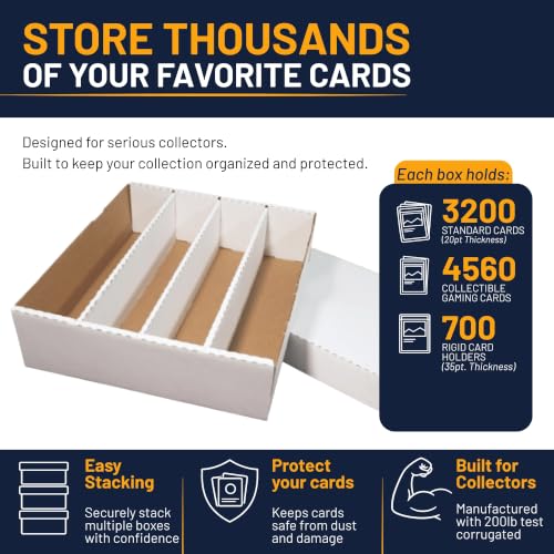 Trading Card Storage Box, 2-Pack, 3200 Count Monster Box, Woodhaven