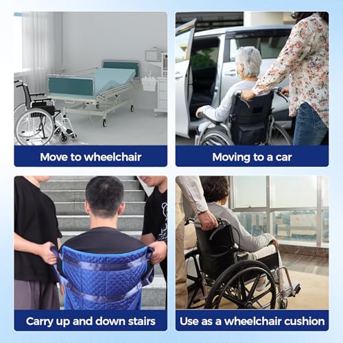 Wheelchair to Car Transfer Devices, Lift Assist for Seniors, Transfer Sling - color: Blue