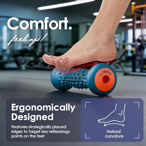 Foot Roller Massager for Plantar Fasciitis, Foot Arch and Heel Pain Relief - color: Cyan