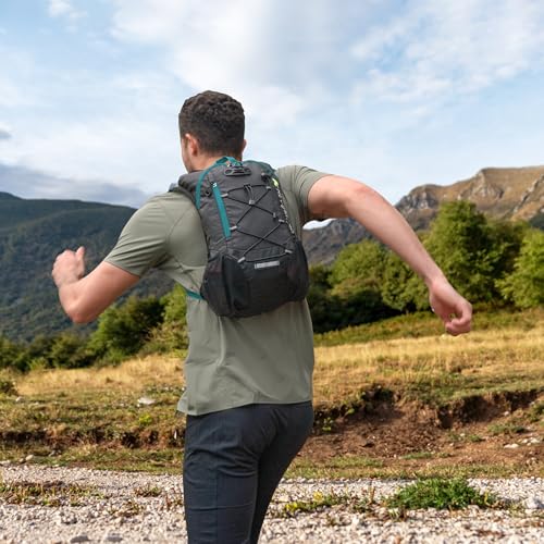 Lightweight Hydration Backpack, Running Backpack with 2L Water Bladder - color: 12L Green