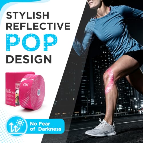 OK TAPE Synthetic Kinesiology Tape, Precut Athletic Tape 1 Roll (Pink, 100 PCS) - color: Pink, size: 100 PCS