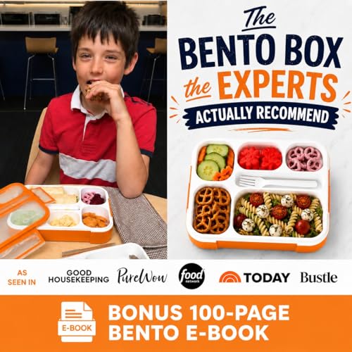 kinsho Bento Lunch Box, Ice Pack Insulated Bag for Kids Boys Teens, Orange - color: Orange