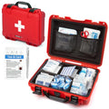 NANUK 910 Waterproof First Aid Kit 146pcs – Durable, Pre-Stocked First Aid Emergency Kit with Bandages, Tick Removal Tool, and More – Dustproof, Impact-Resistant, Floats (14.3" x 11.1" x 4.7") – Red - size: 910 First Aid Kit – 145 Pcs