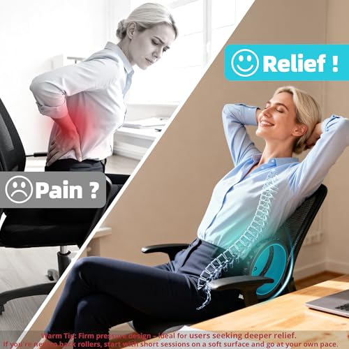 GymCope 10in Back Roller, Foam Roller for Exercise, Spine-Safe Groove