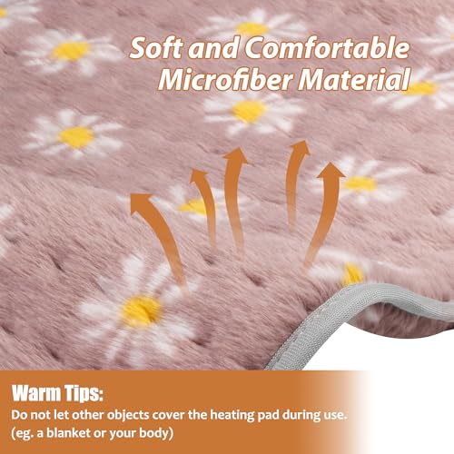Electric Heating pad for Back Neck Shoulder Knee Arms Legs - color: Littledaisy, size: 24"x12"