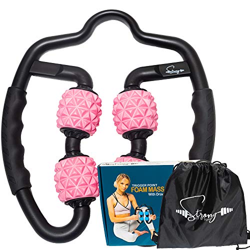 Foam Roller Deep Tissue Massager | Myofascial Massage Tools with Drawstring Gym Bag | Muscle Roller for Legs | Fit Roller Pro, High Density Foam Trigger Point Leg Circulation Massager